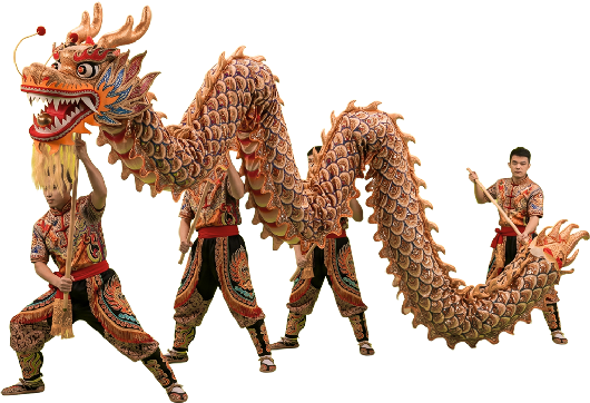 La famosa danza del dragon, una danza de celebración china